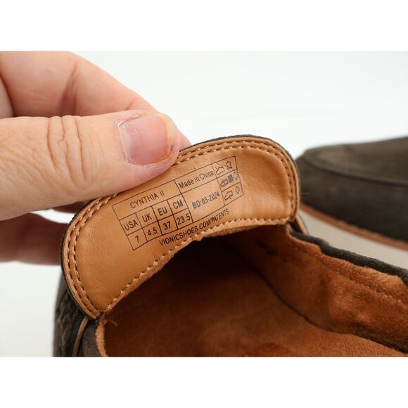 Vionic Cynthia II Loafers Womens Size 7 Green Suede Leather Wedge Slip On Shoes - Picture 13 of 15